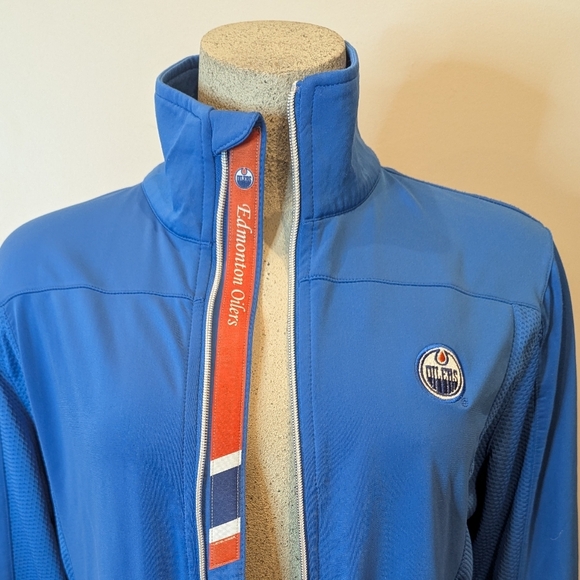 Oilers Womens Blue Long Sleeve Track Jacket Size L NWOT - Picture 2 of 14